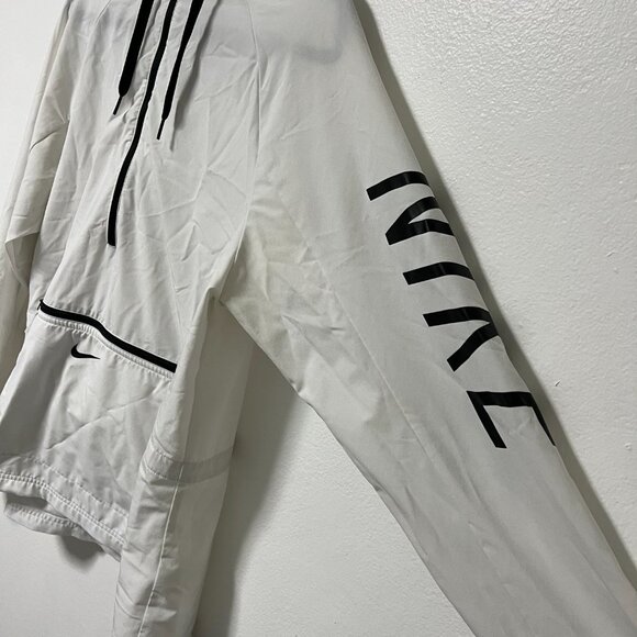 NIKE WOMENS FLEX JACKET HD WOVEN PACKABLE - WHITE/BLACK - Large - Picture 4 of 8